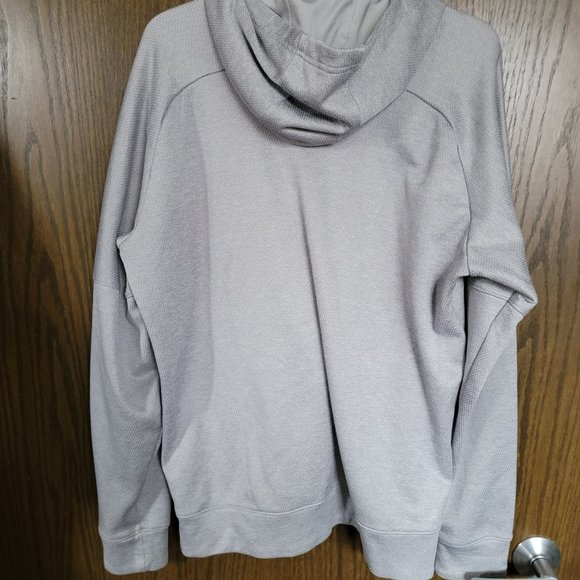 Adidas Grey and Black Logo Hoodie Size Large *** No Hoodie String *** - Picture 5 of 15
